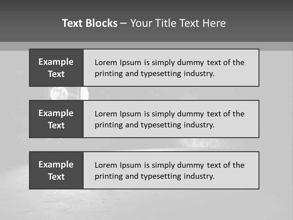 A Dark Room With A Light Coming From The Window PowerPoint Template