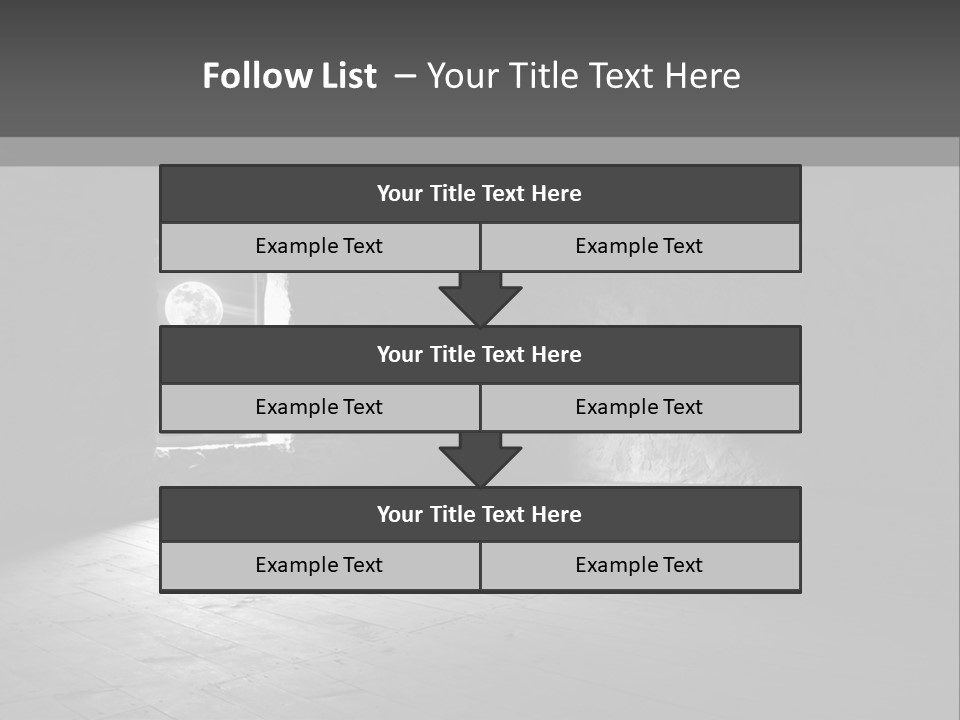 A Dark Room With A Light Coming From The Window PowerPoint Template