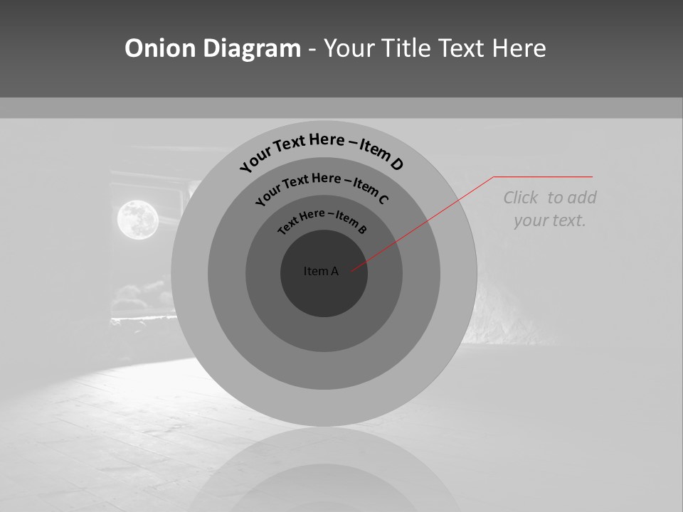 A Dark Room With A Light Coming From The Window PowerPoint Template