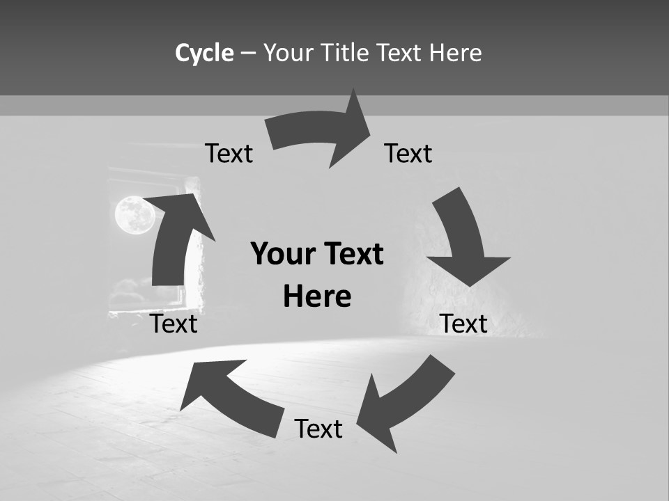 A Dark Room With A Light Coming From The Window PowerPoint Template