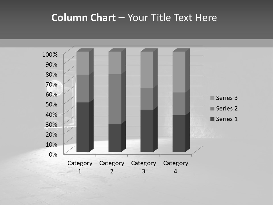 A Dark Room With A Light Coming From The Window PowerPoint Template