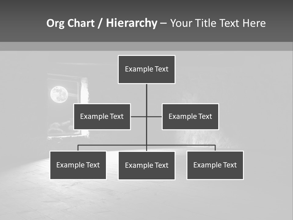 A Dark Room With A Light Coming From The Window PowerPoint Template