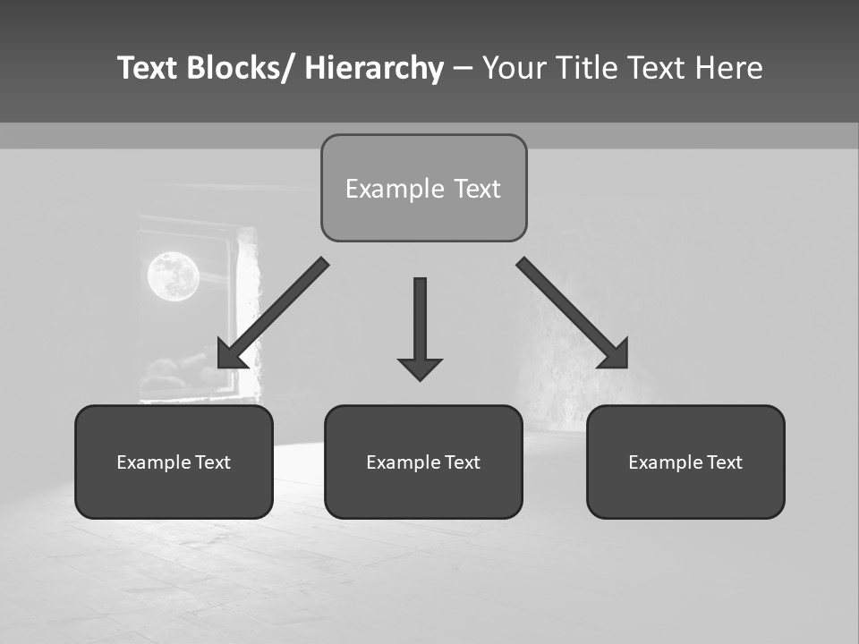 A Dark Room With A Light Coming From The Window PowerPoint Template