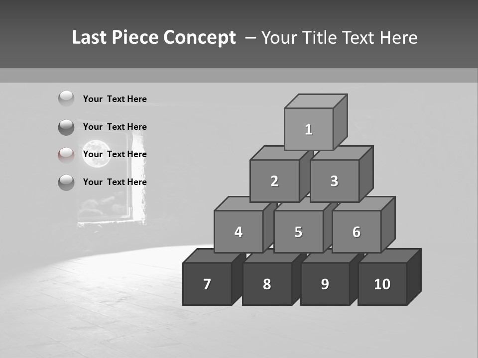 A Dark Room With A Light Coming From The Window PowerPoint Template