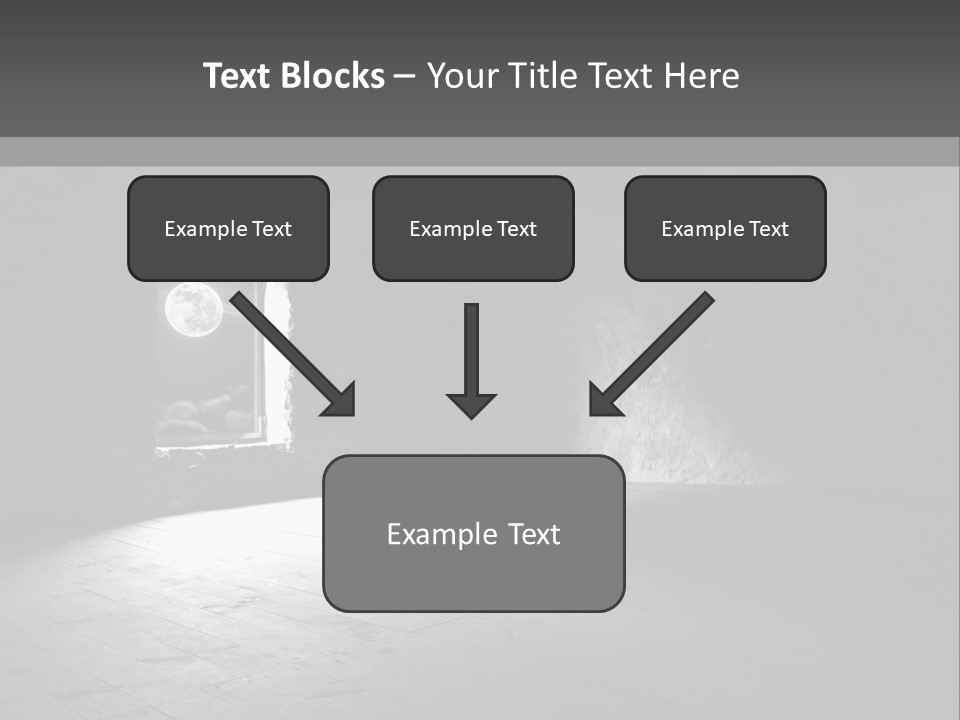 A Dark Room With A Light Coming From The Window PowerPoint Template