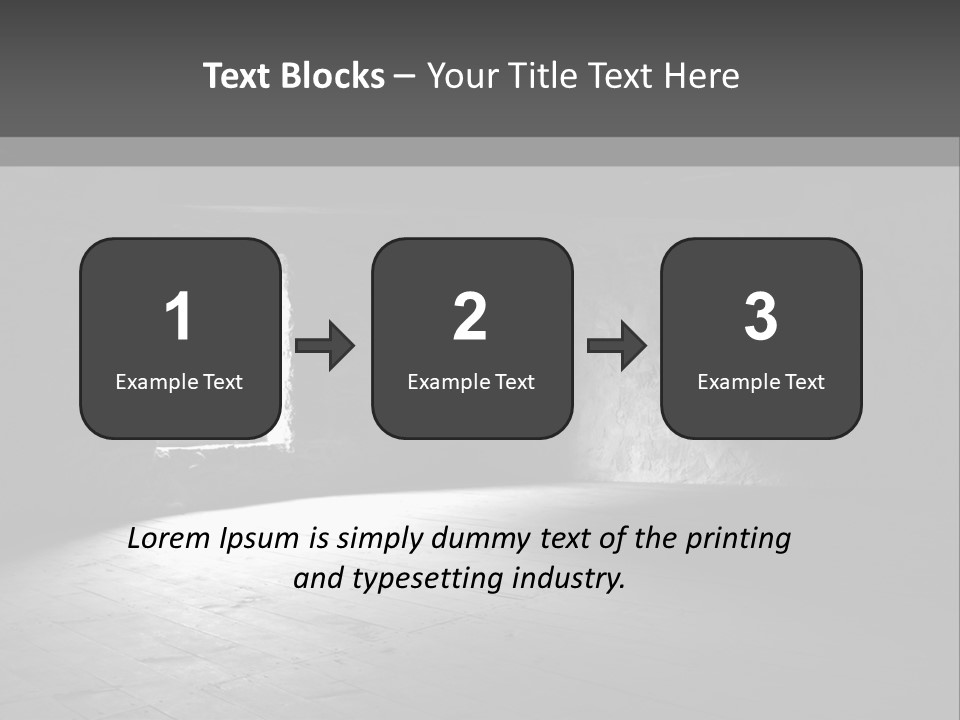 A Dark Room With A Light Coming From The Window PowerPoint Template