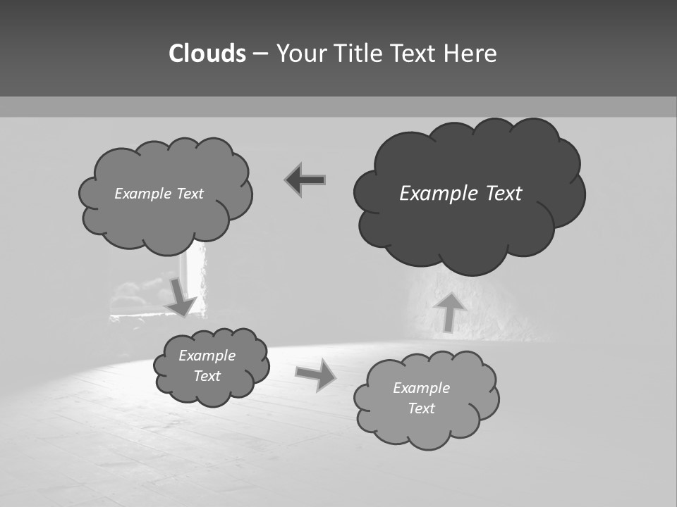 A Dark Room With A Light Coming From The Window PowerPoint Template