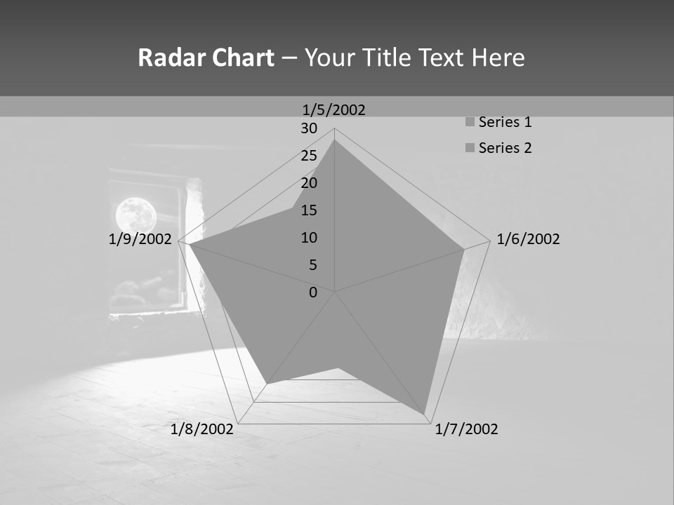 A Dark Room With A Light Coming From The Window PowerPoint Template