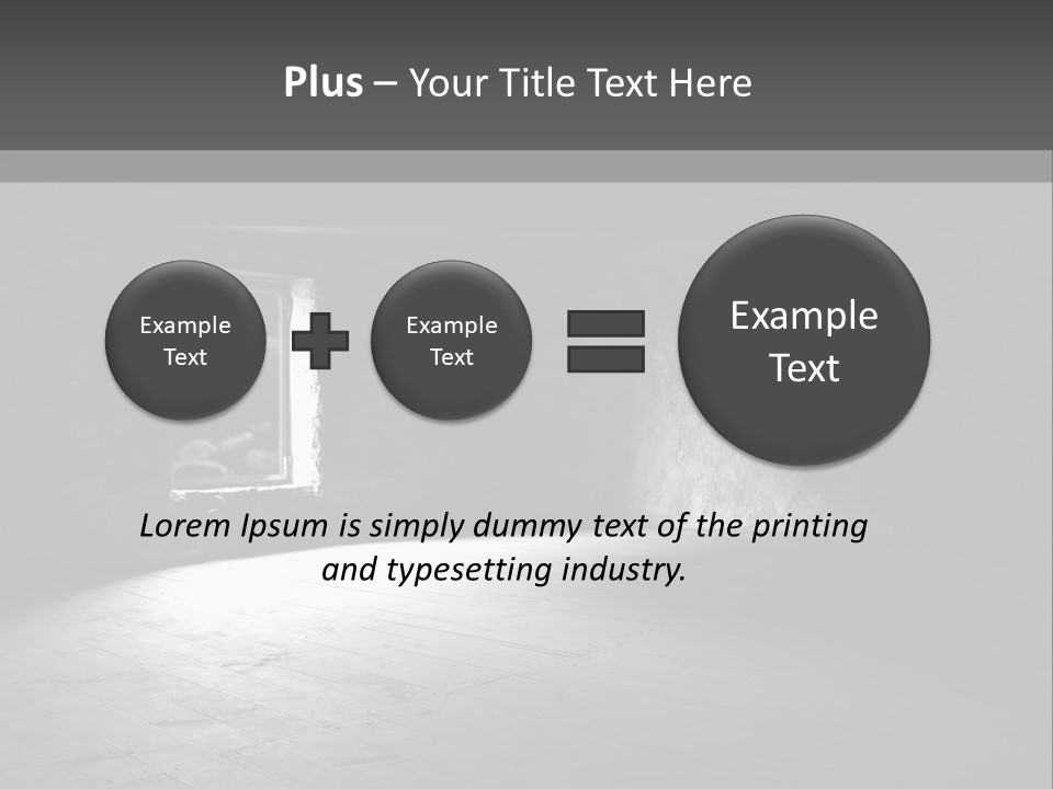 A Dark Room With A Light Coming From The Window PowerPoint Template