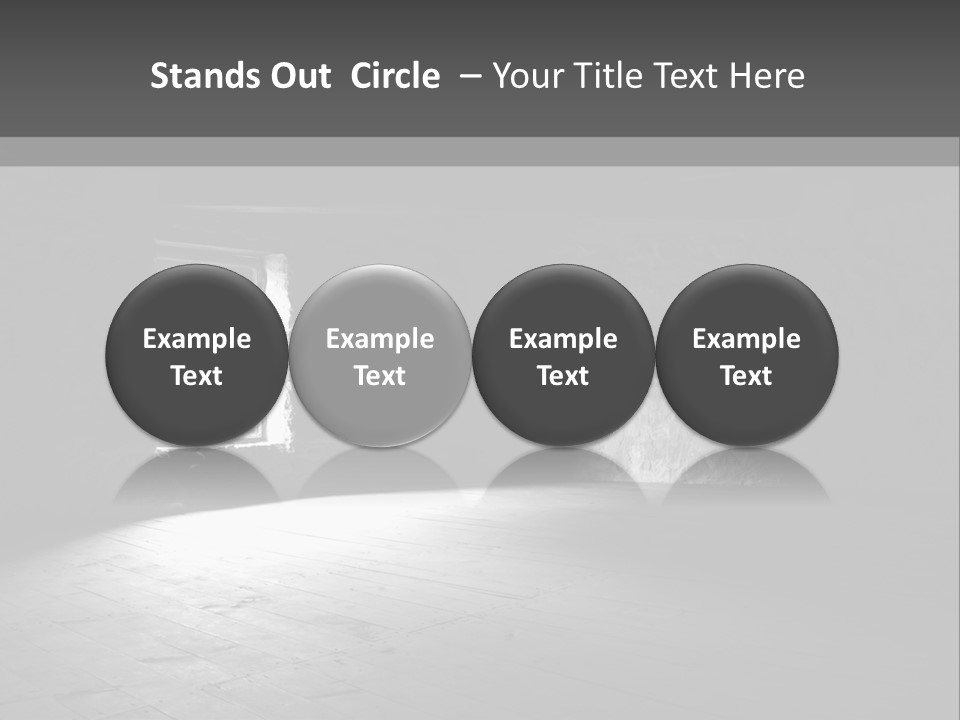 A Dark Room With A Light Coming From The Window PowerPoint Template