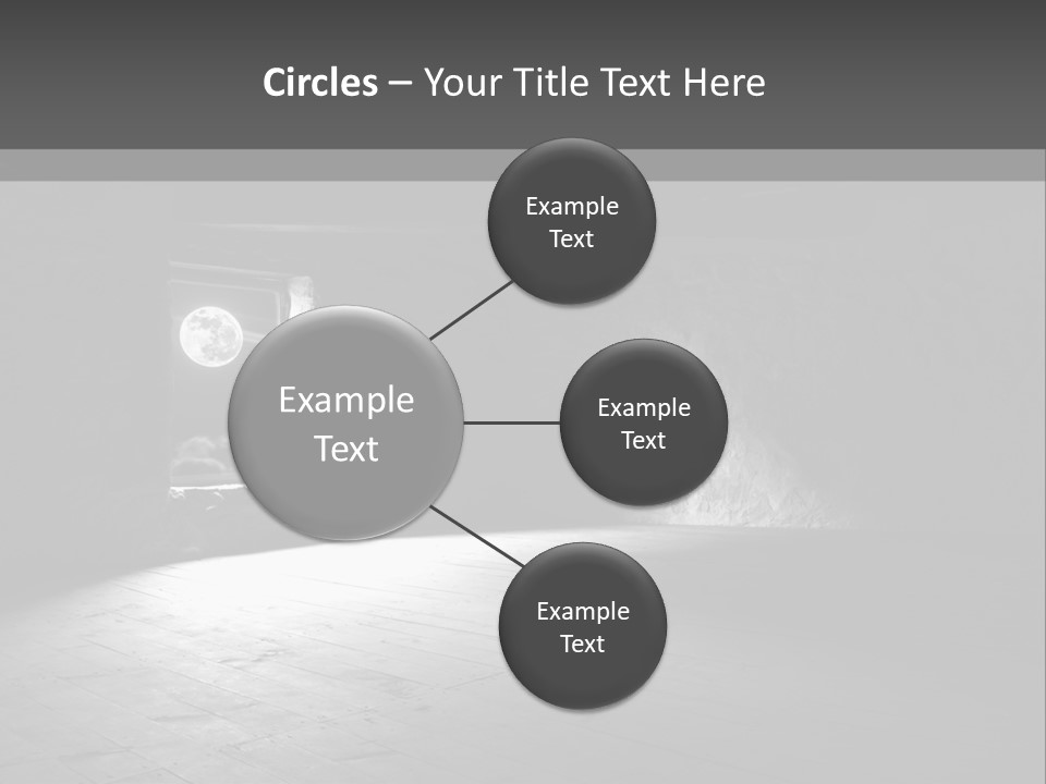 A Dark Room With A Light Coming From The Window PowerPoint Template