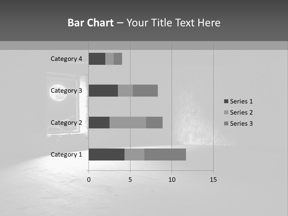 A Dark Room With A Light Coming From The Window PowerPoint Template