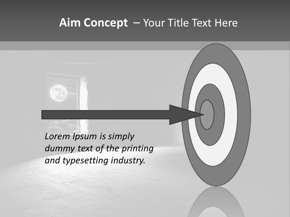 A Dark Room With A Light Coming From The Window PowerPoint Template