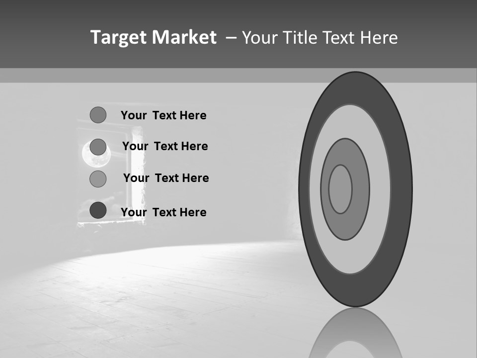 A Dark Room With A Light Coming From The Window PowerPoint Template