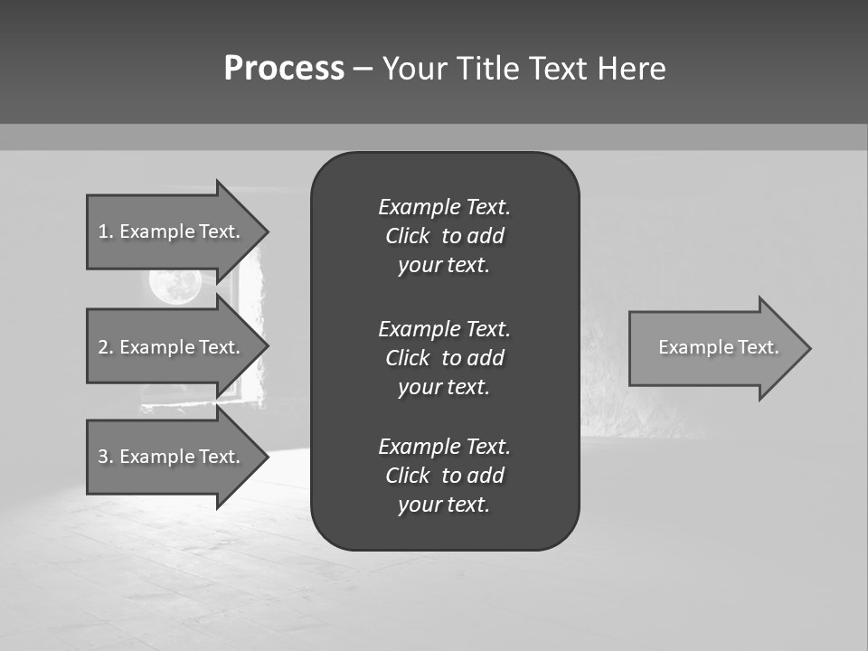 A Dark Room With A Light Coming From The Window PowerPoint Template