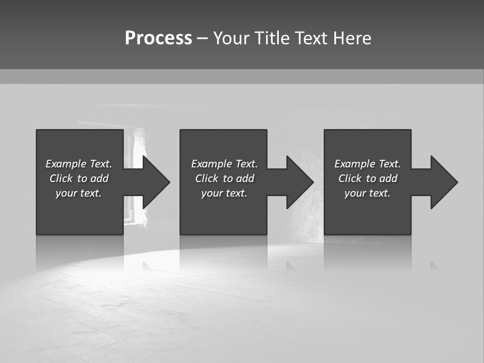 A Dark Room With A Light Coming From The Window PowerPoint Template