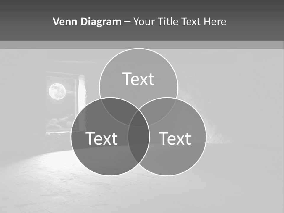 A Dark Room With A Light Coming From The Window PowerPoint Template