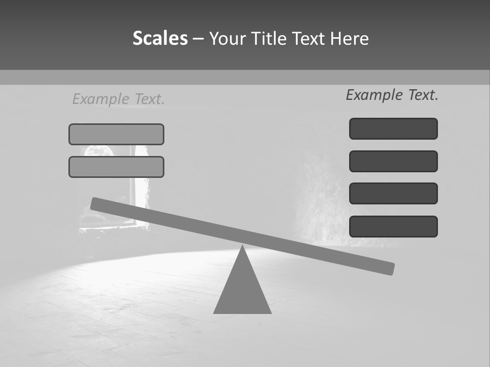 A Dark Room With A Light Coming From The Window PowerPoint Template