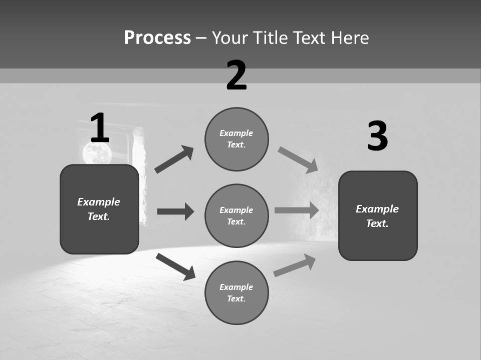 A Dark Room With A Light Coming From The Window PowerPoint Template