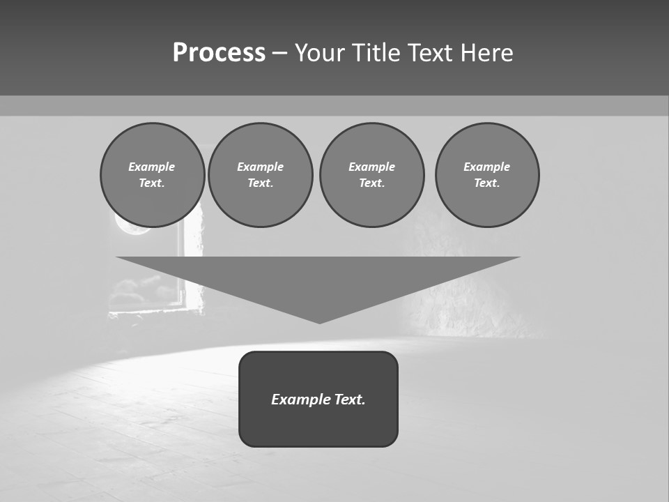 A Dark Room With A Light Coming From The Window PowerPoint Template