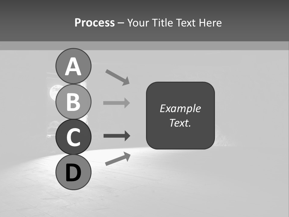 A Dark Room With A Light Coming From The Window PowerPoint Template