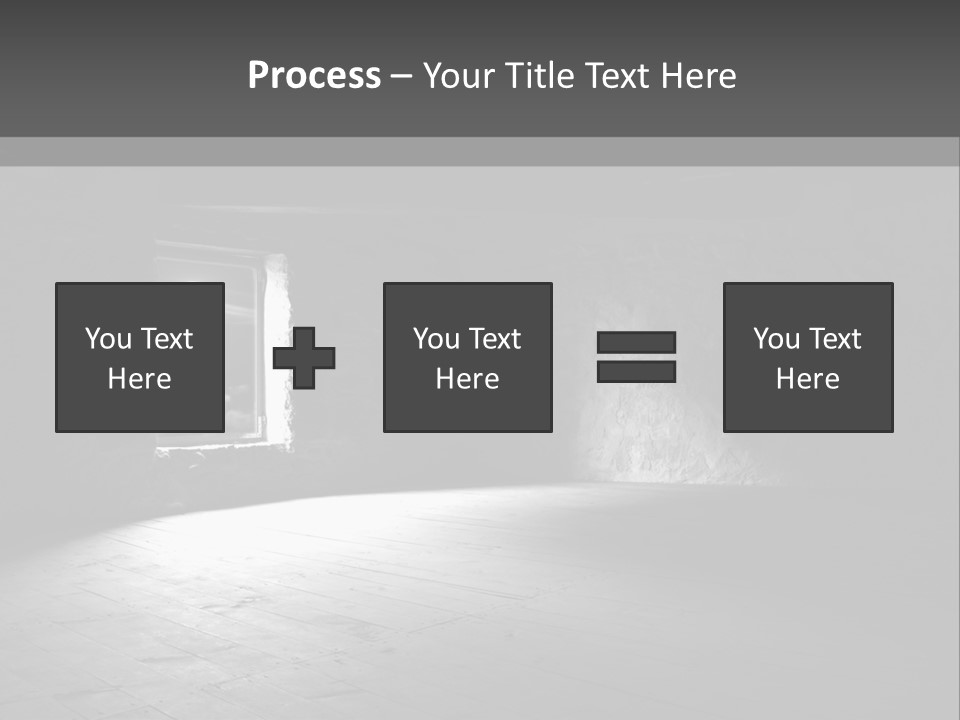 A Dark Room With A Light Coming From The Window PowerPoint Template