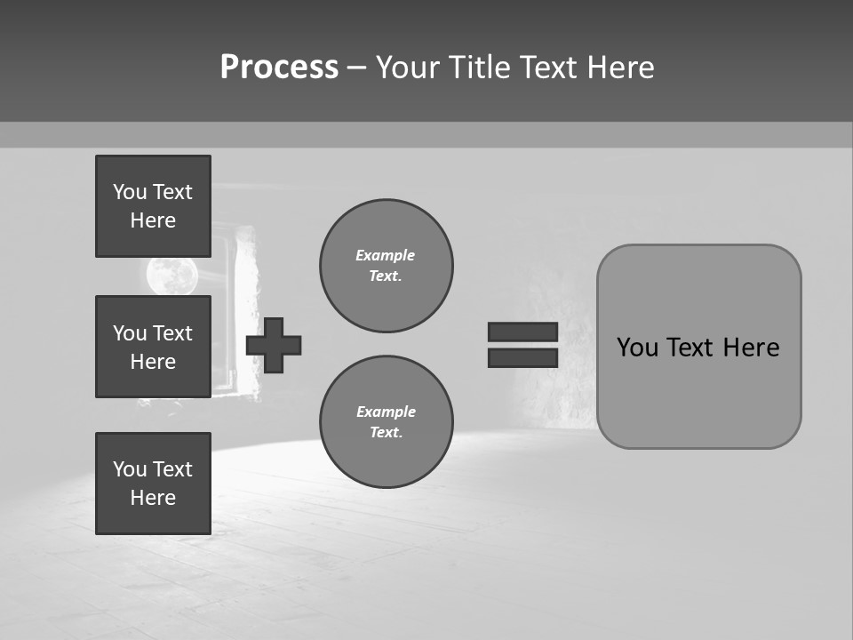 A Dark Room With A Light Coming From The Window PowerPoint Template
