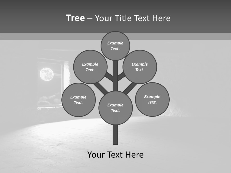 A Dark Room With A Light Coming From The Window PowerPoint Template
