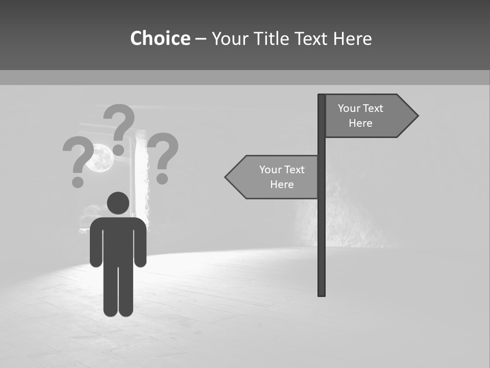 A Dark Room With A Light Coming From The Window PowerPoint Template