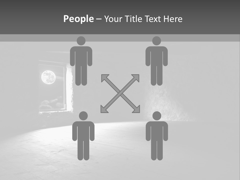 A Dark Room With A Light Coming From The Window PowerPoint Template