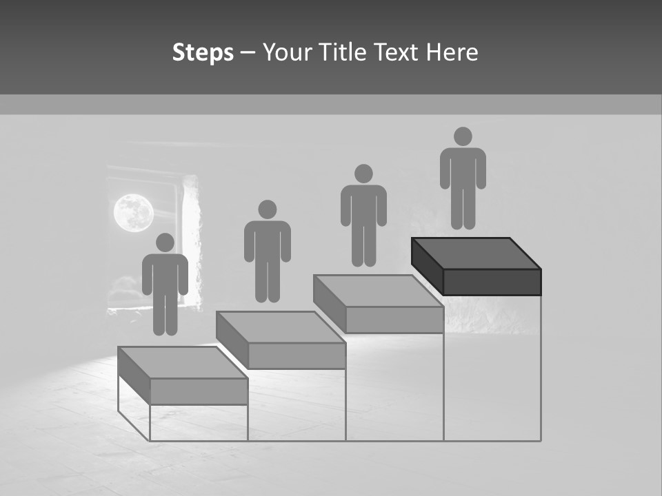 A Dark Room With A Light Coming From The Window PowerPoint Template