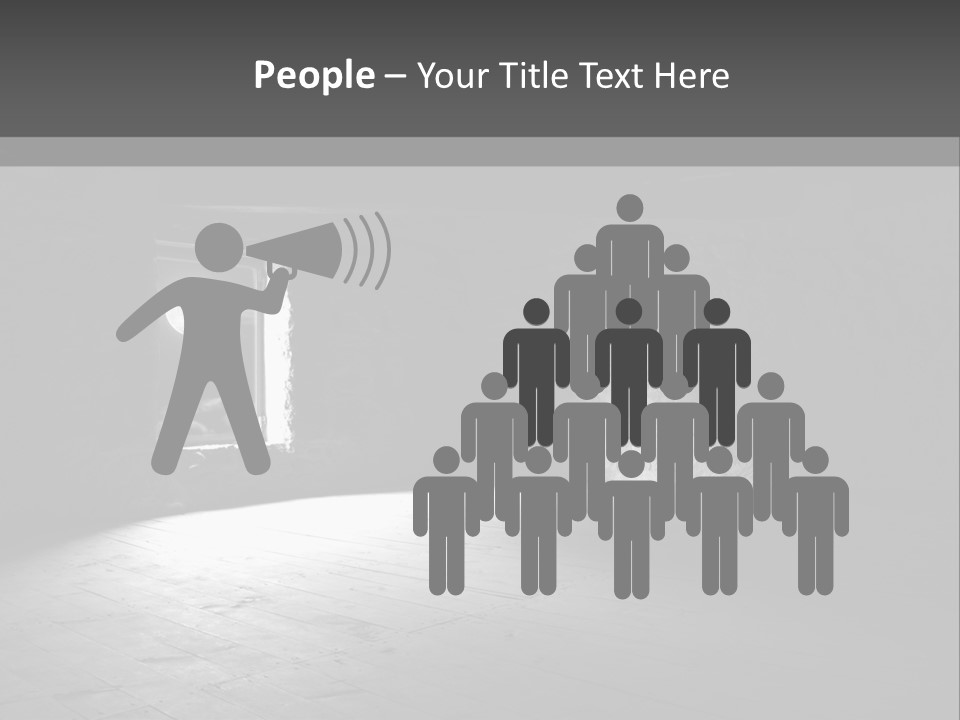 A Dark Room With A Light Coming From The Window PowerPoint Template