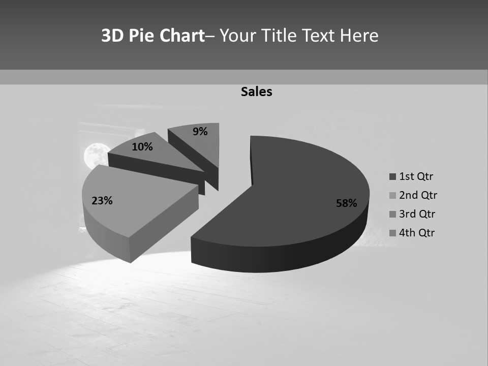 A Dark Room With A Light Coming From The Window PowerPoint Template