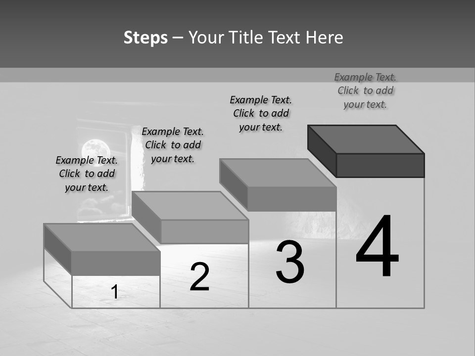 A Dark Room With A Light Coming From The Window PowerPoint Template