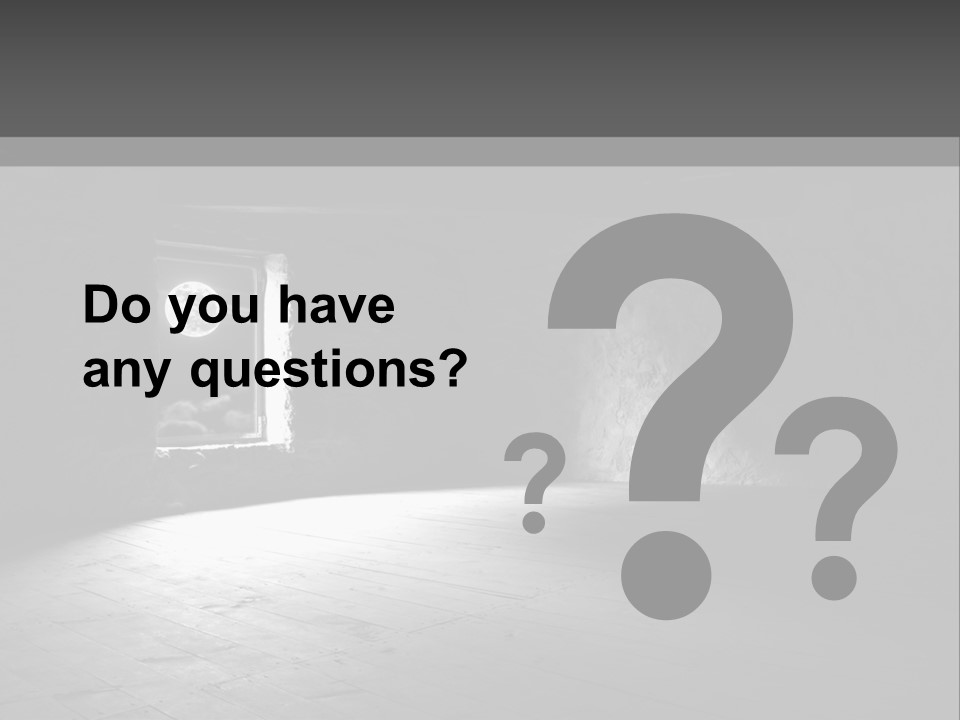 A Dark Room With A Light Coming From The Window PowerPoint Template