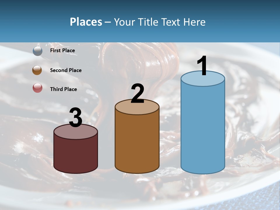 A Plate Of Melted Chocolate On A Table PowerPoint Template