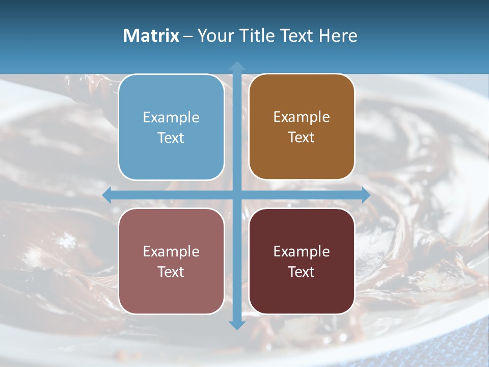 A Plate Of Melted Chocolate On A Table PowerPoint Template
