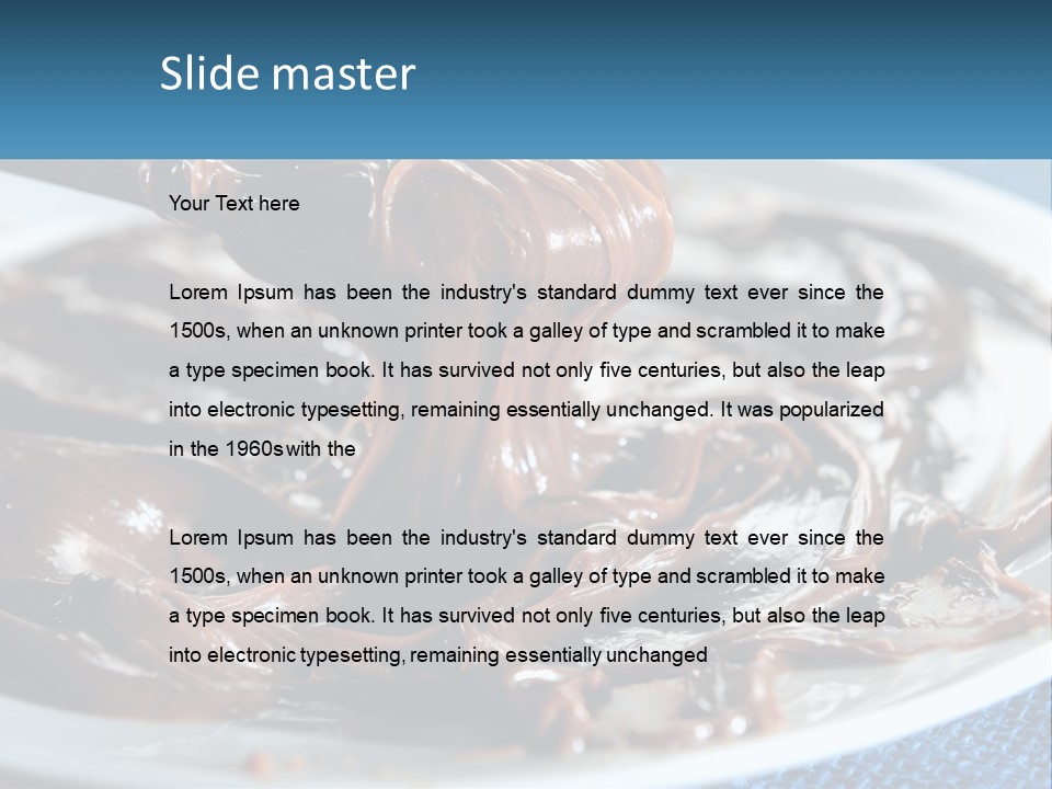 A Plate Of Melted Chocolate On A Table PowerPoint Template