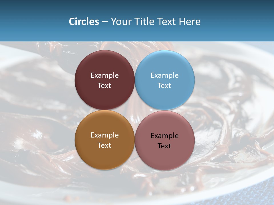A Plate Of Melted Chocolate On A Table PowerPoint Template