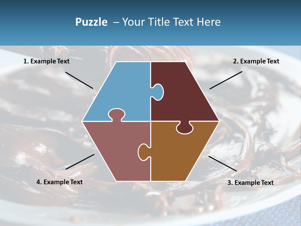 A Plate Of Melted Chocolate On A Table PowerPoint Template