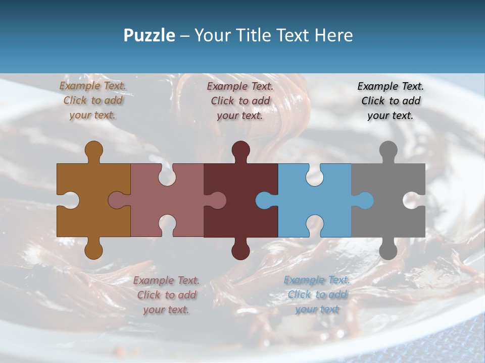 A Plate Of Melted Chocolate On A Table PowerPoint Template