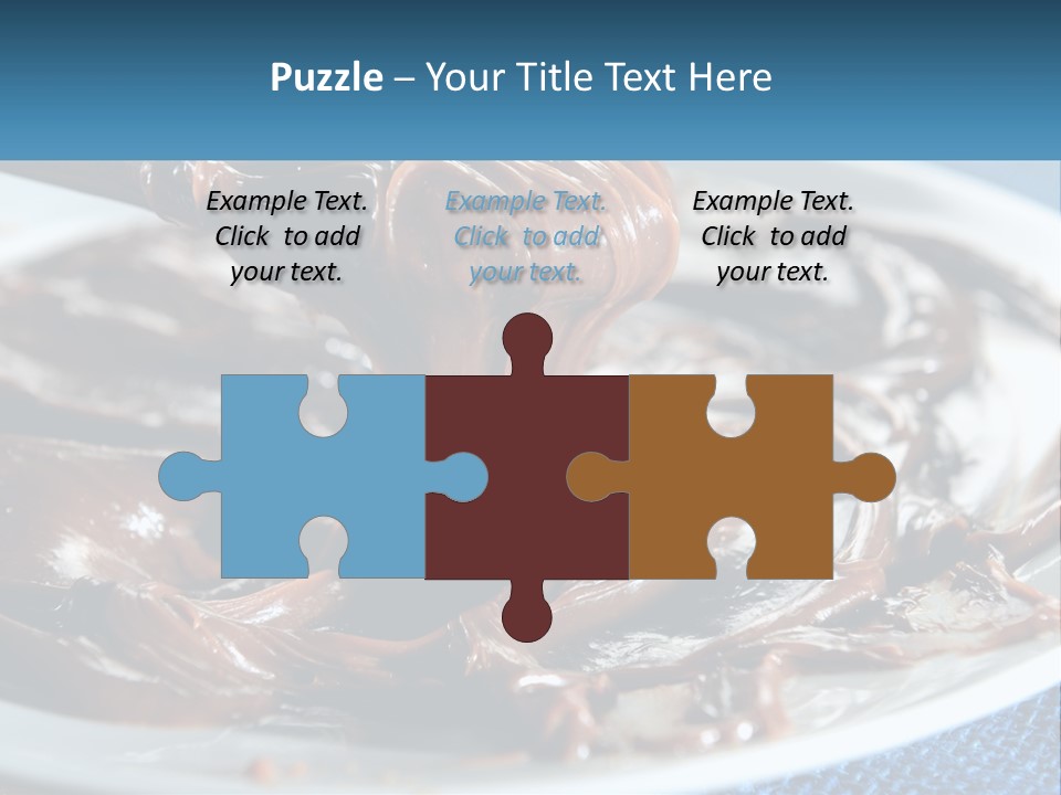 A Plate Of Melted Chocolate On A Table PowerPoint Template