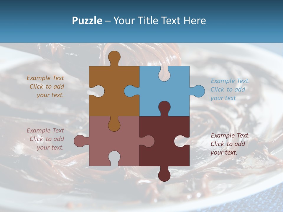 A Plate Of Melted Chocolate On A Table PowerPoint Template