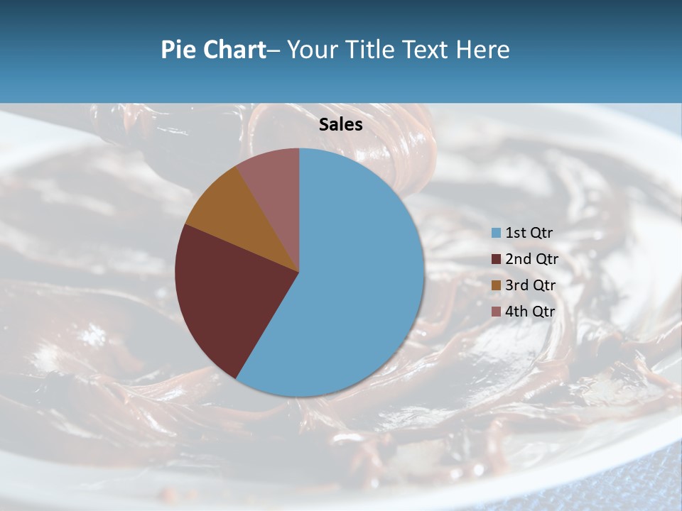 A Plate Of Melted Chocolate On A Table PowerPoint Template