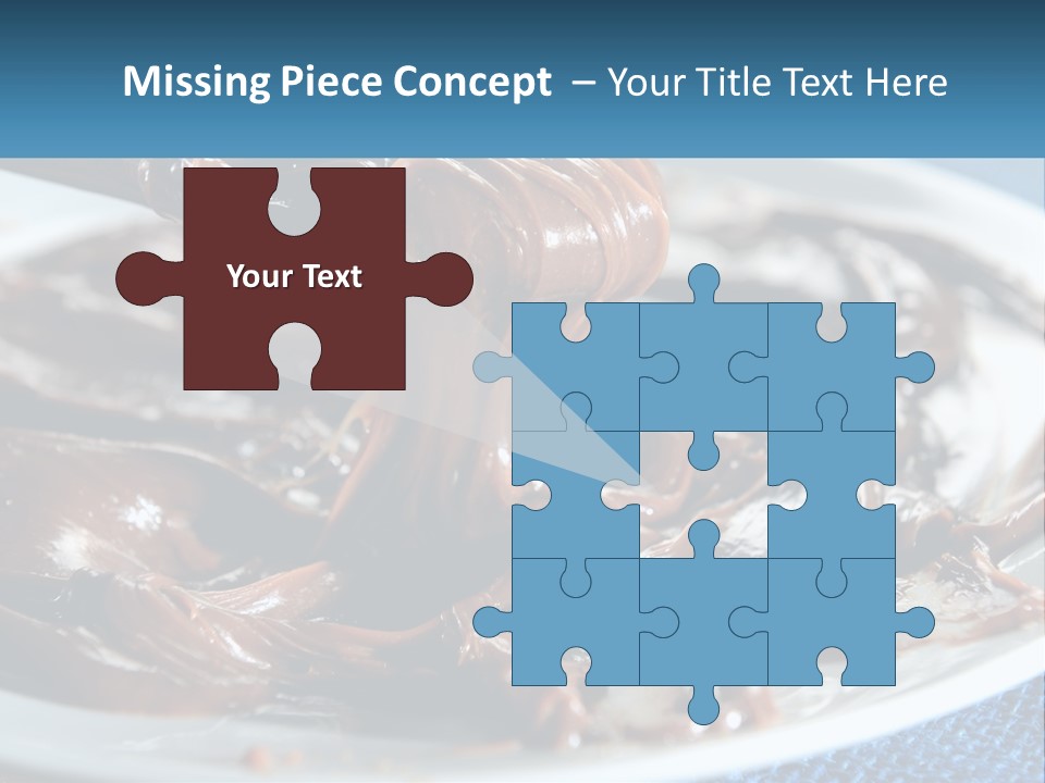A Plate Of Melted Chocolate On A Table PowerPoint Template