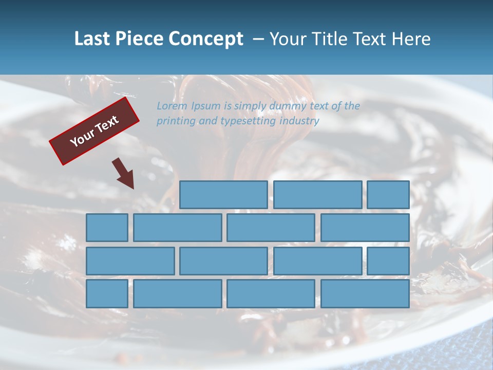 A Plate Of Melted Chocolate On A Table PowerPoint Template