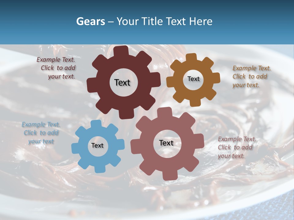 A Plate Of Melted Chocolate On A Table PowerPoint Template