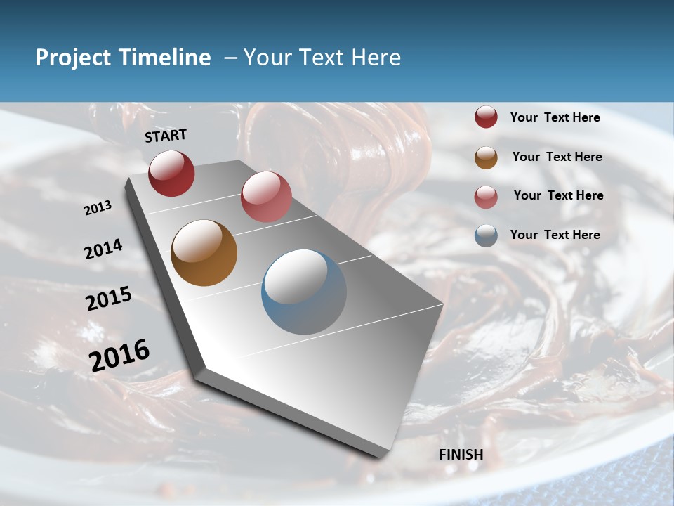 A Plate Of Melted Chocolate On A Table PowerPoint Template