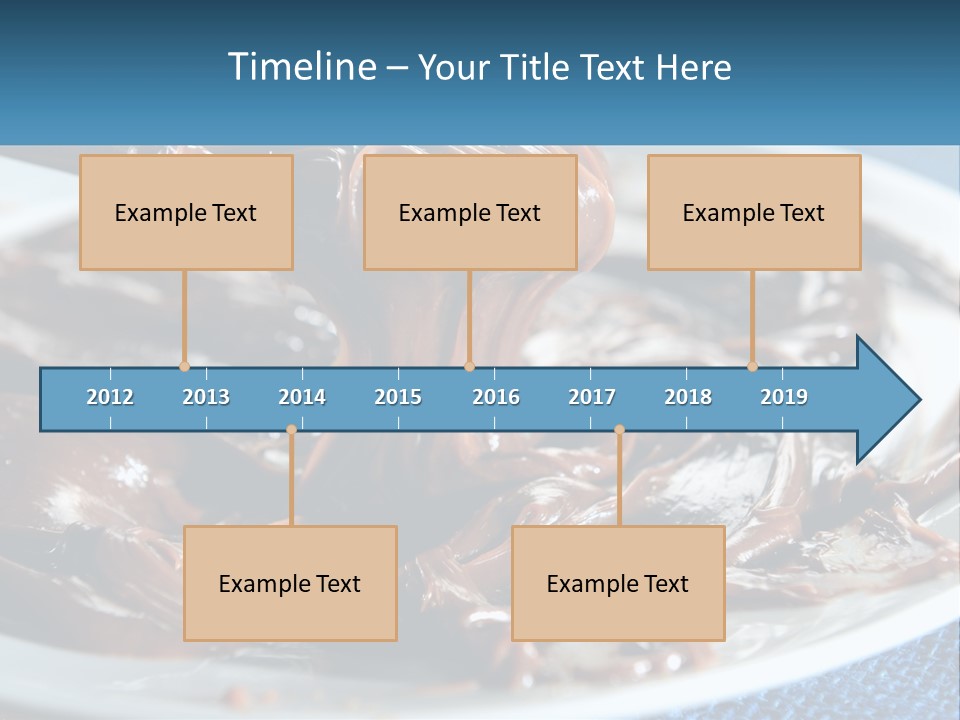 A Plate Of Melted Chocolate On A Table PowerPoint Template