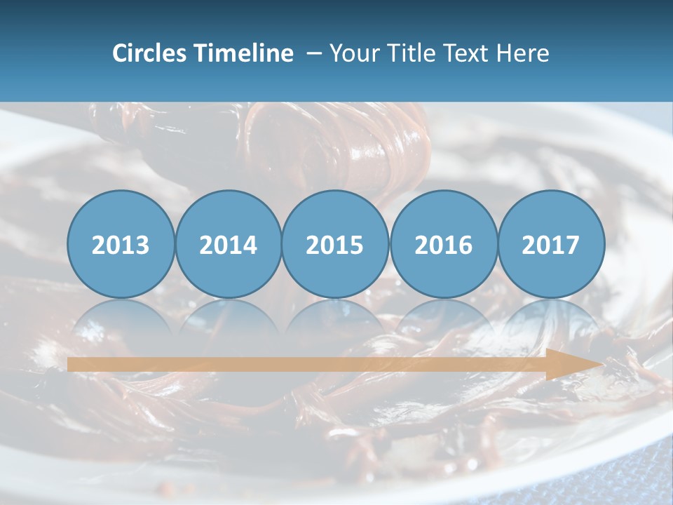 A Plate Of Melted Chocolate On A Table PowerPoint Template